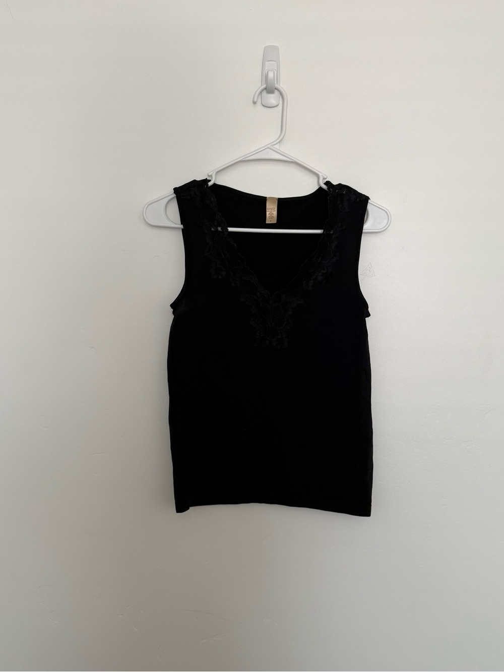 Banana Republic Black Lace-Trim Tank